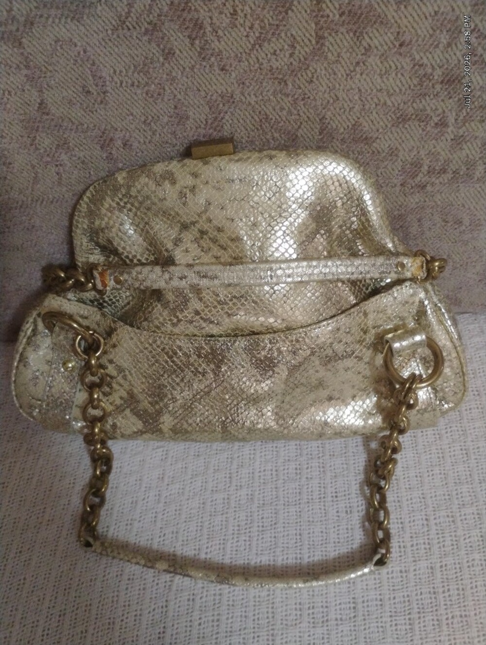 Gold Leather Women's  Handbag-Helen Welsh